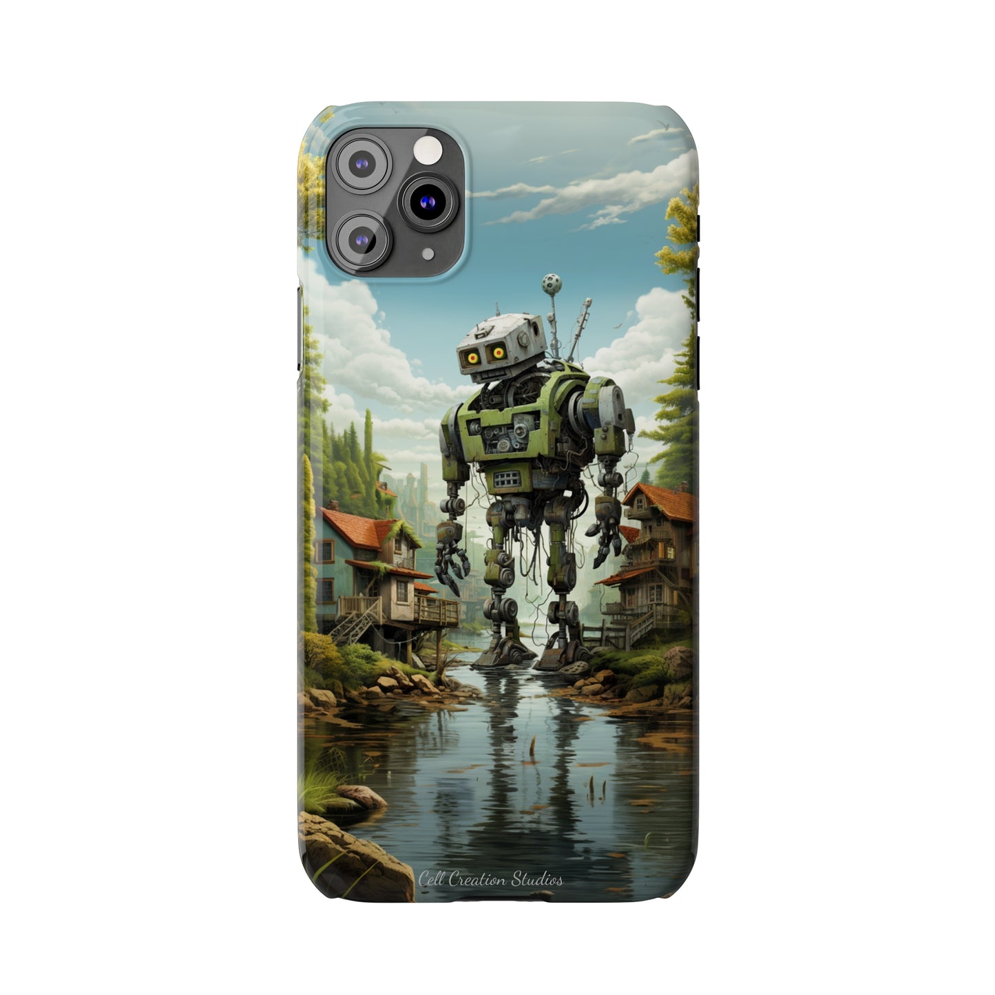 Introducing the "Robo-Rescue" Cell Phone Case – Witness a Heartwarming Scene of Robot Seeking Assistance -Slim Phone Cases