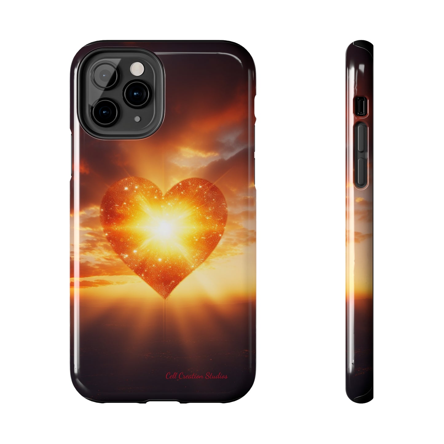 Introducing the "Sunlit Heart" Cell Phone Case – Embrace Love and Radiance -Tough Phone Cases