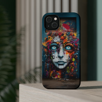 Elevate Your Style with our "Graffiti Face Concrete Wall" Phone Case -MagSafe Tough Cases