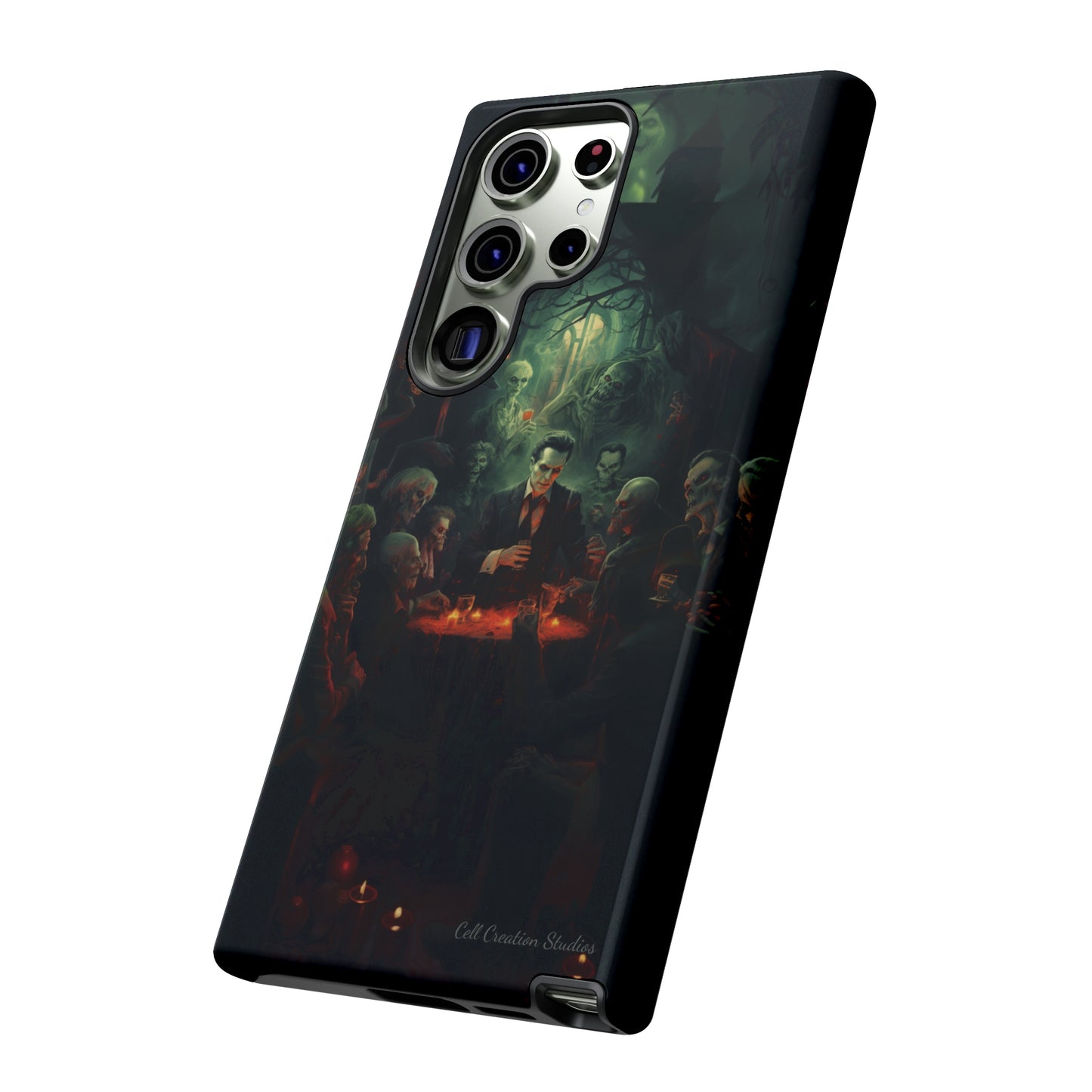 Introducing the "Ghoulish Gala" Cell Phone Case – Dracula's Halloween Soiree -Tough Cases