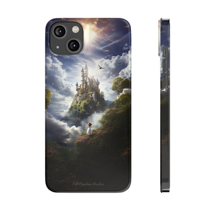 Introducing the "Enchanted Discovery" Cell Phone Case – Embark on a Journey of Magic with a Girl and a Magical Castle! -Slim Phone Cases