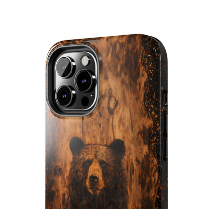 "Bear Wood Grain"-Tough Phone Cases