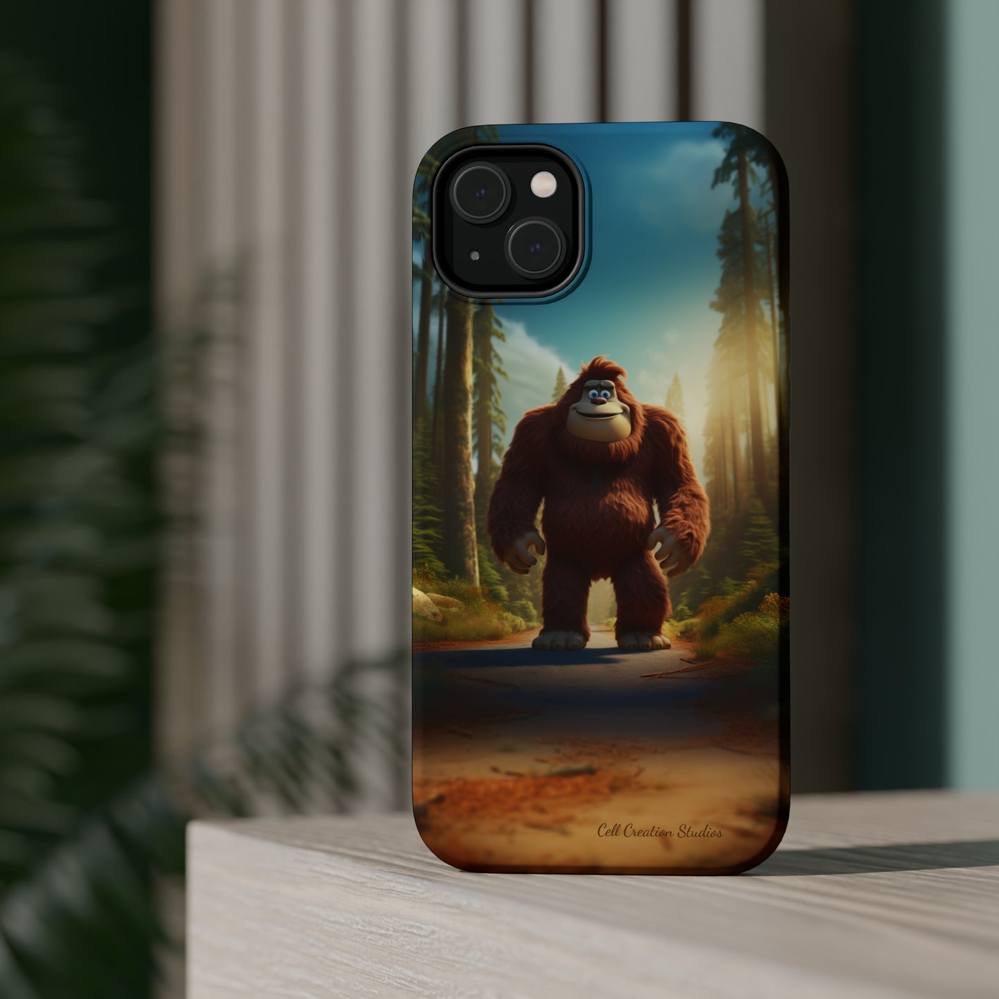 The "Trail Trekker" Bigfoot Cartoon Phone Case -MagSafe Tough Cases