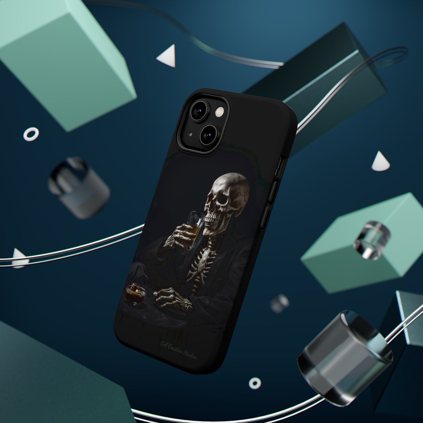 "Embrace the Dark Side with Our Skeleton Drinking Phone Case" -MagSafe Tough Cases