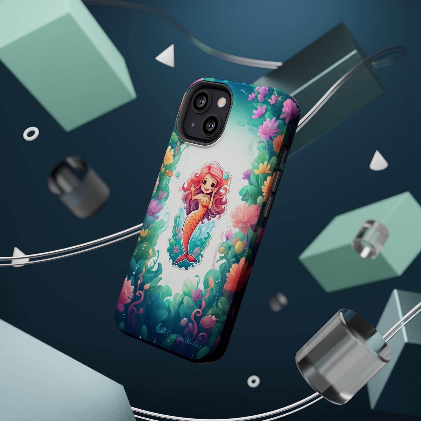 "Pink Seaflower Mermaid" -MagSafe Tough iPhone Cases