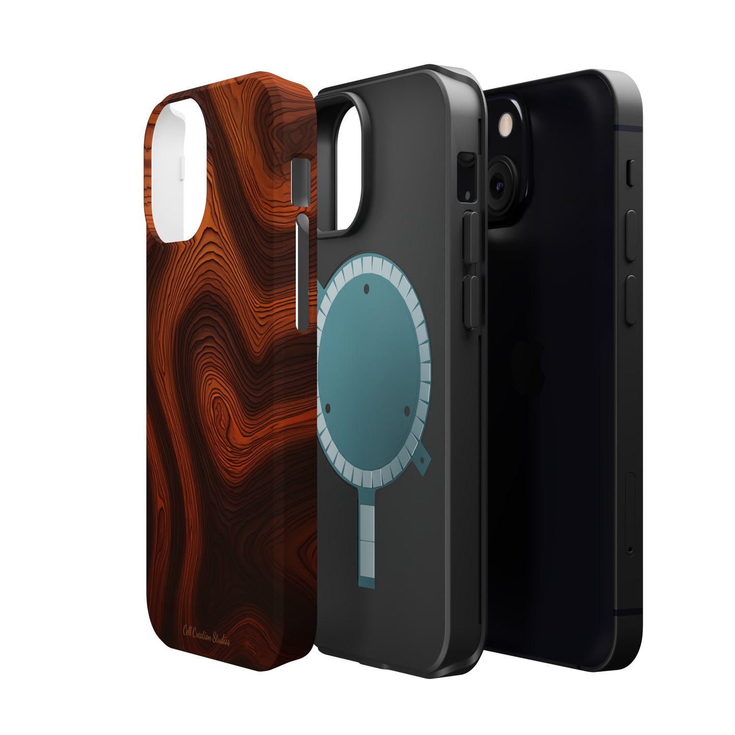 Introducing the "Natural Woodgrain" Cell Phone Case – Embrace Organic Beauty with Wood Pattern Design -MagSafe Tough Cases