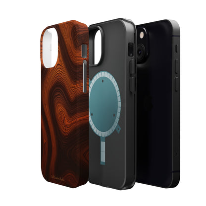 Introducing the "Natural Woodgrain" Cell Phone Case – Embrace Organic Beauty with Wood Pattern Design -MagSafe Tough Cases