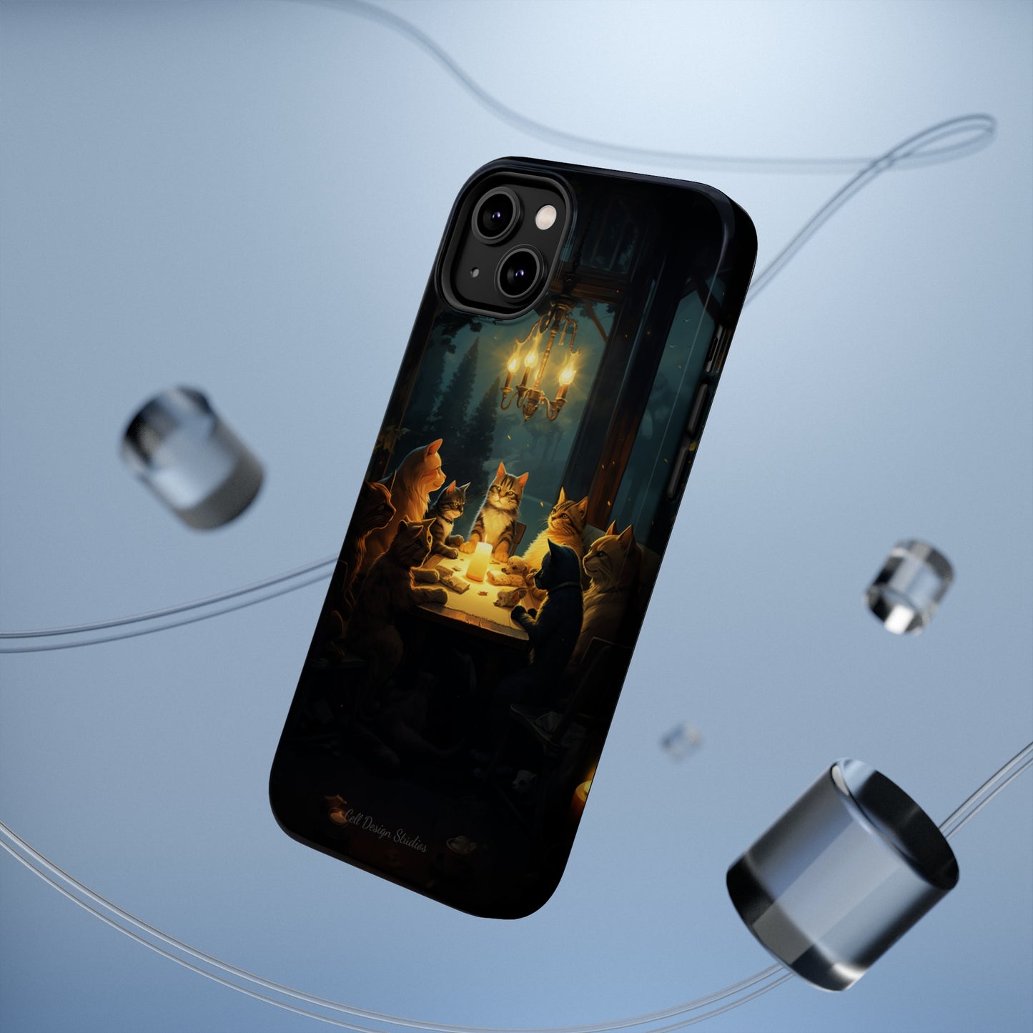 Introducing the "Paws & Whiskers Soirée" Cell Phone Case – A Feast of Friendship Under the Stars! -MagSafe Tough Cases