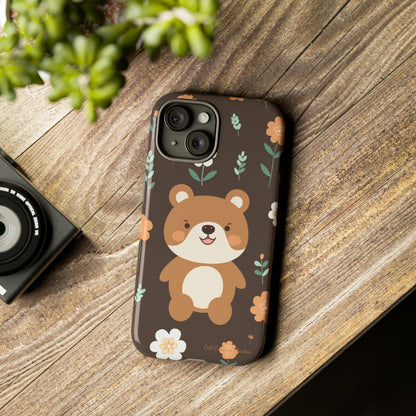 "Floral Bear Elegance" -Tough Phone Cases