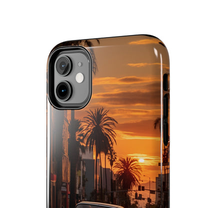 "Sunset Boulevard Classic Red Car" Cell Phone Case -Tough Phone Cases