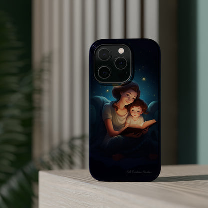 Introducing the "Bedtime Story Bliss" Cell Phone Case – Cherish Heartwarming Moments with Every Glance -MagSafe Tough Cases