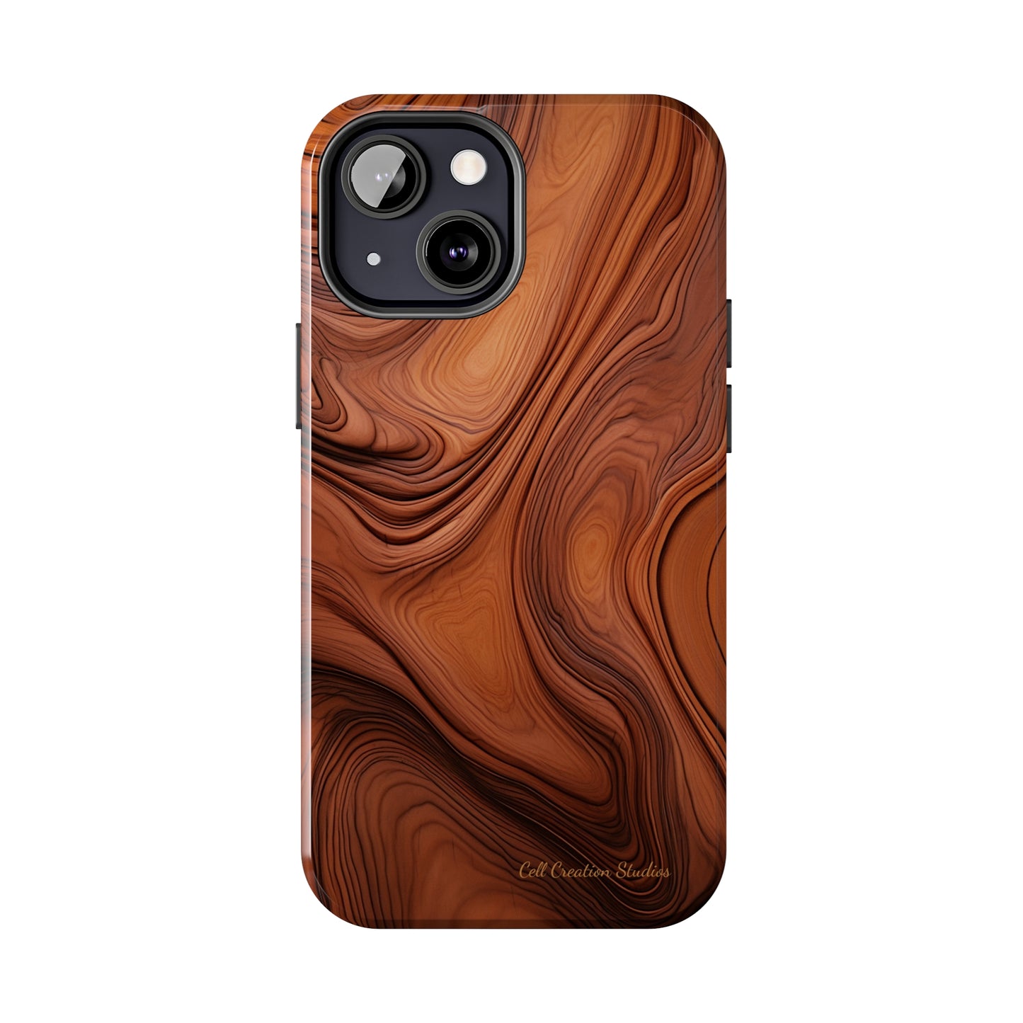 The "Natural Elegance" Wood Pattern Phone Case -Tough Phone Cases