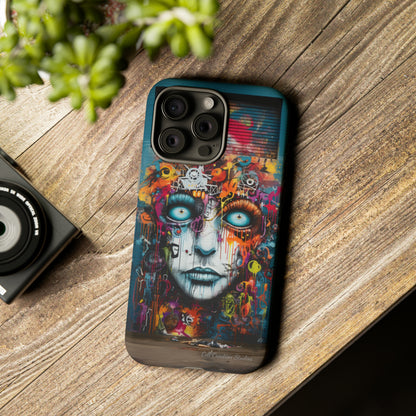 Elevate Your Style with our "Graffiti Face Concrete Wall" Phone Case -Tough Cases