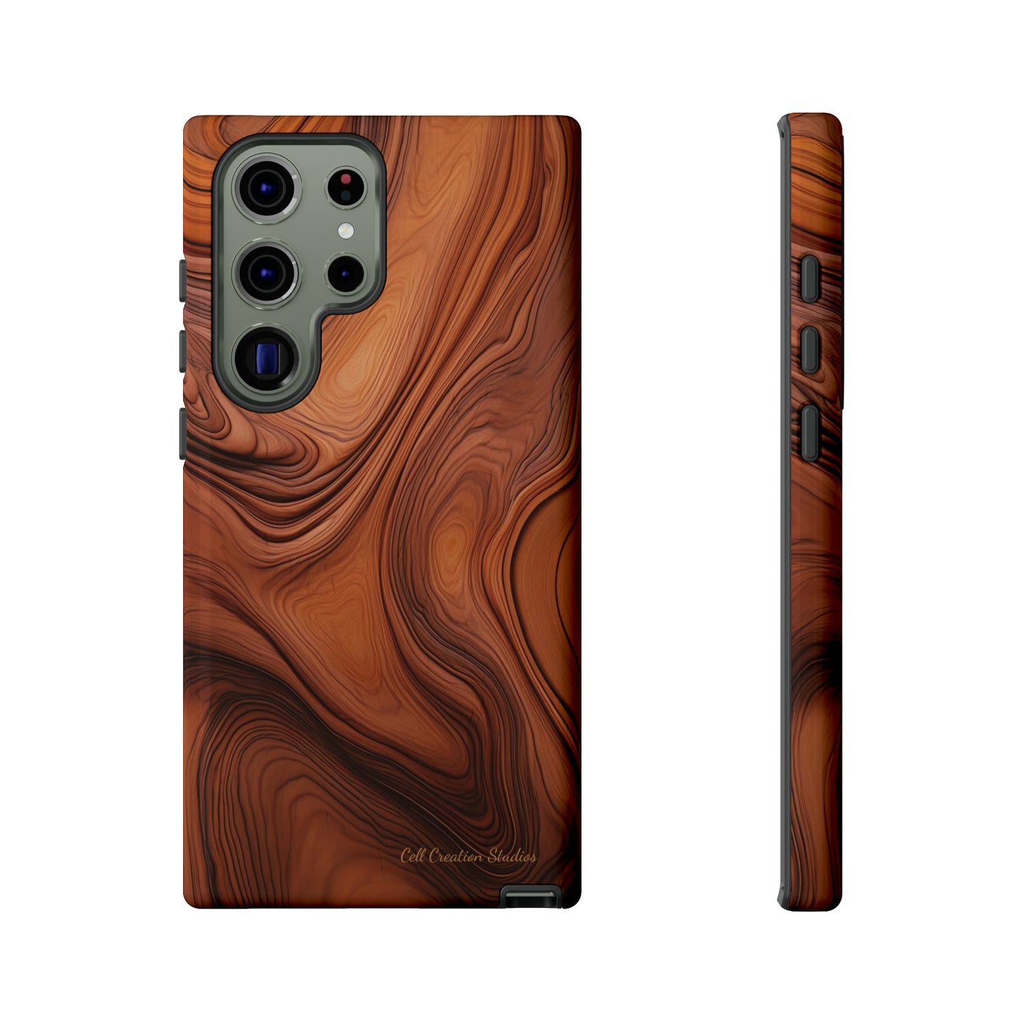 The "Natural Elegance" Wood Pattern Phone Case-Tough Cases