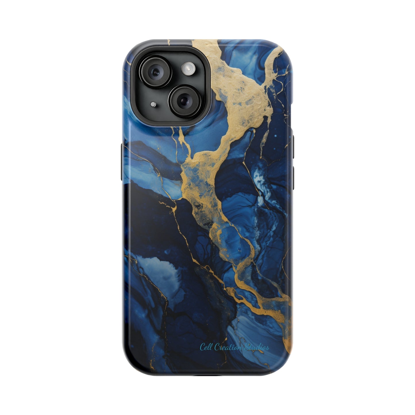 "Azure Elegance Marble" -MagSafe Tough iPhone Cases