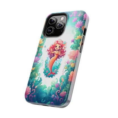 "Pink Seaflower Mermaid" -Tough iPhone Cases