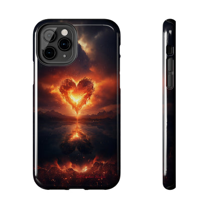 Introducing the "Flaming Heart" Cell Phone Case – Ignite Your Passion! -Tough Phone Cases