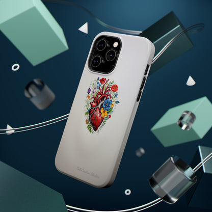 "Floral Heart Harmony" -MagSafe Tough iPhone Cases