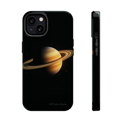 Introducing the "Saturn's Elegance" Cell Phone Case – A Cosmic Masterpiece -MagSafe Tough Cases
