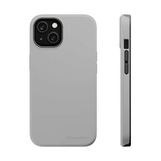 "Sleek Silver Essence" -MagSafe Tough iPhone Cases