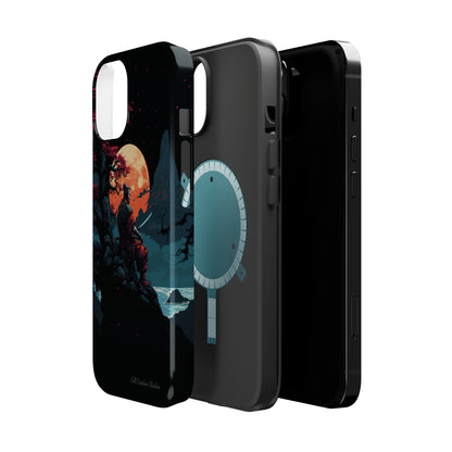 Introducing the "Moonlit Samurai Serenity" Cell Phone Case – Embrace Elegance and Strength -MagSafe Tough Cases