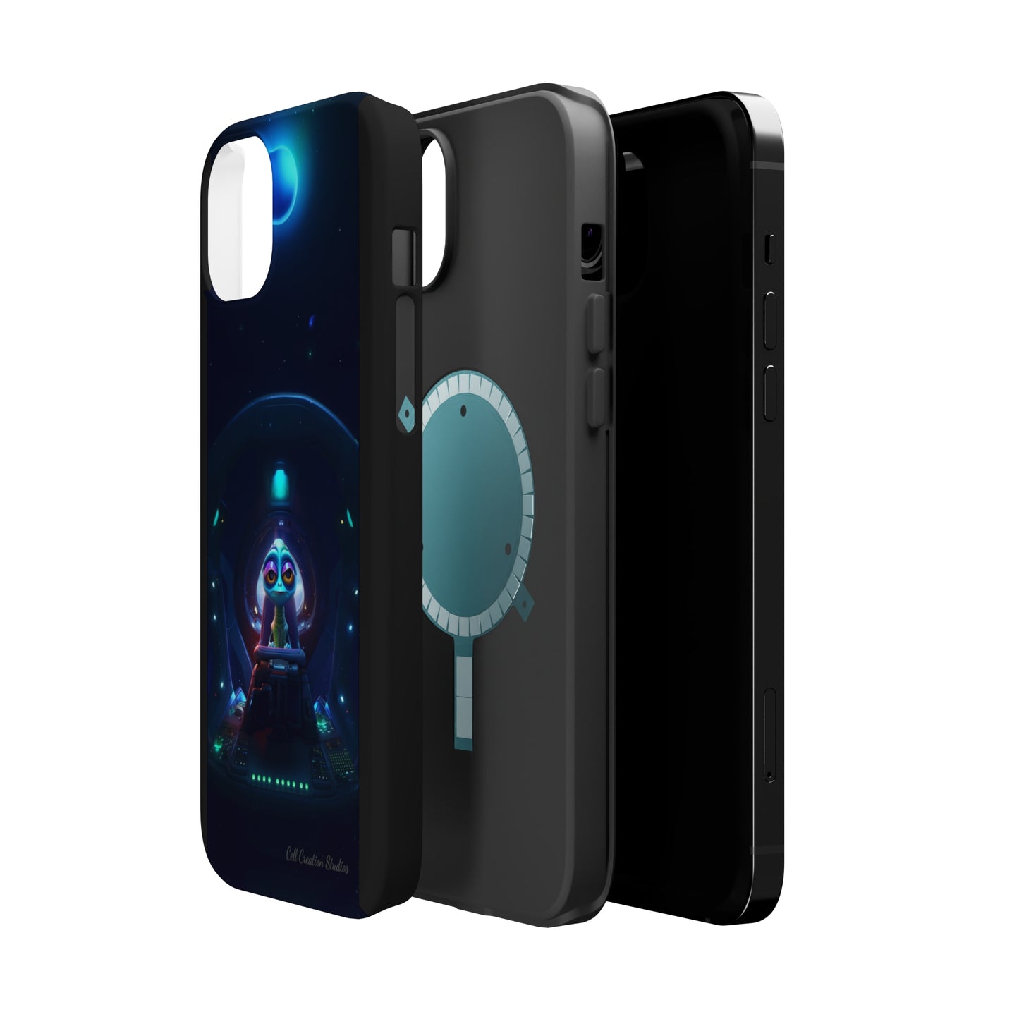 The "Cosmic Cruising Bored Alien" Phone Case -MagSafe Tough Cases