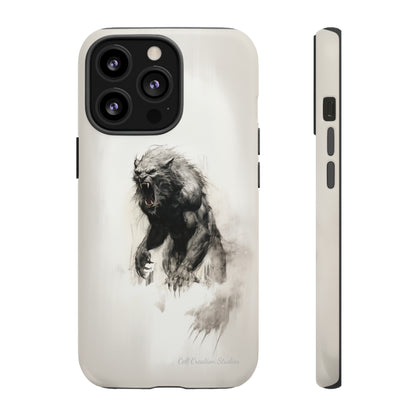 "Moonlit Shadow" Werewolf Sketch Cell Phone Case -Tough Cases