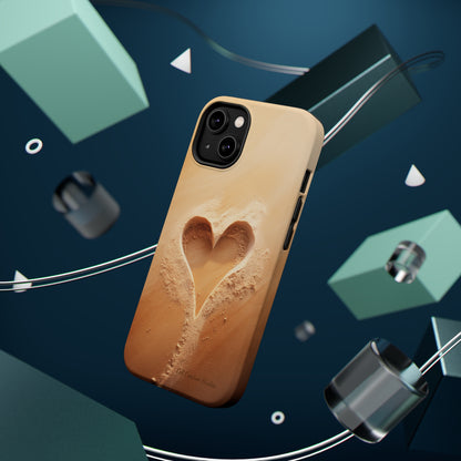 "Eternal Love: Sand Heart" Cell Phone Case -MagSafe Tough Cases