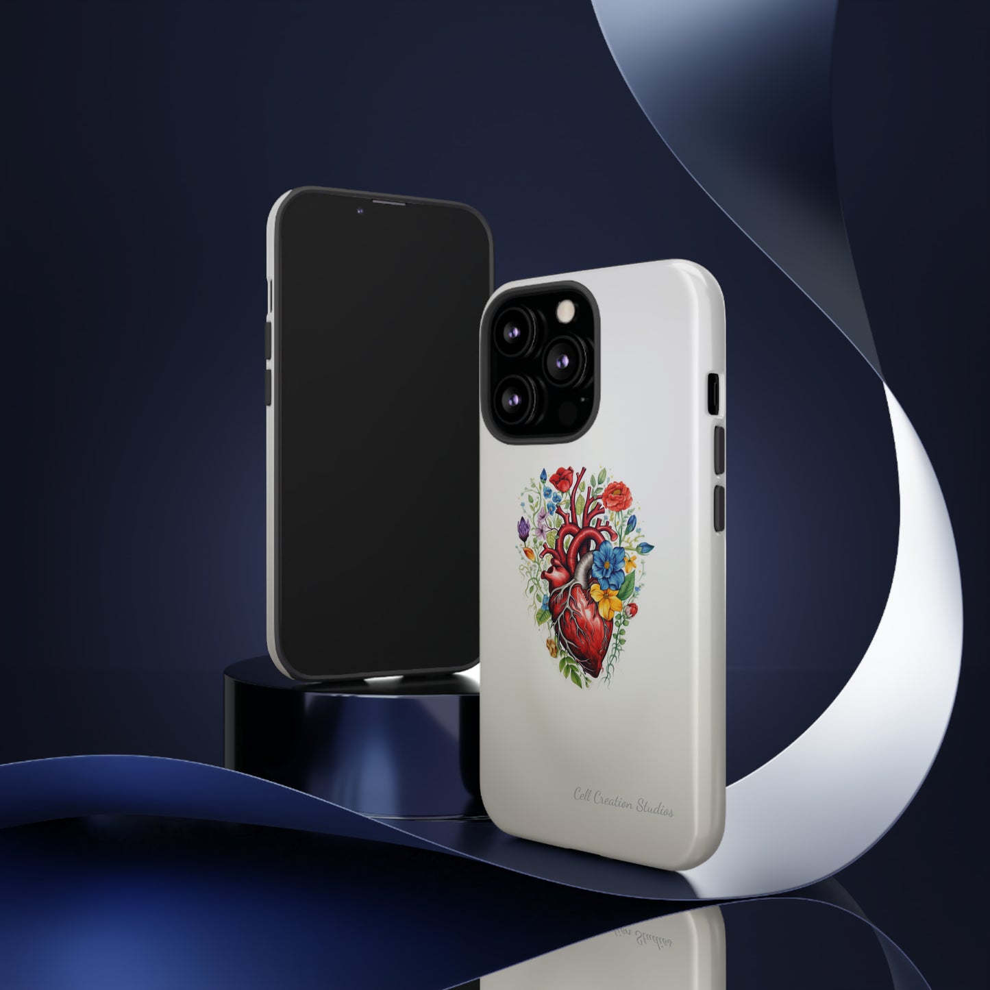 "Floral Heart Harmony" -Tough iPhone Cases