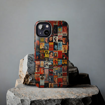 Introducing the "Vintage Movie Poster Collage" Cell Phone Case – Timeless Hollywood Charm -Tough Phone Cases