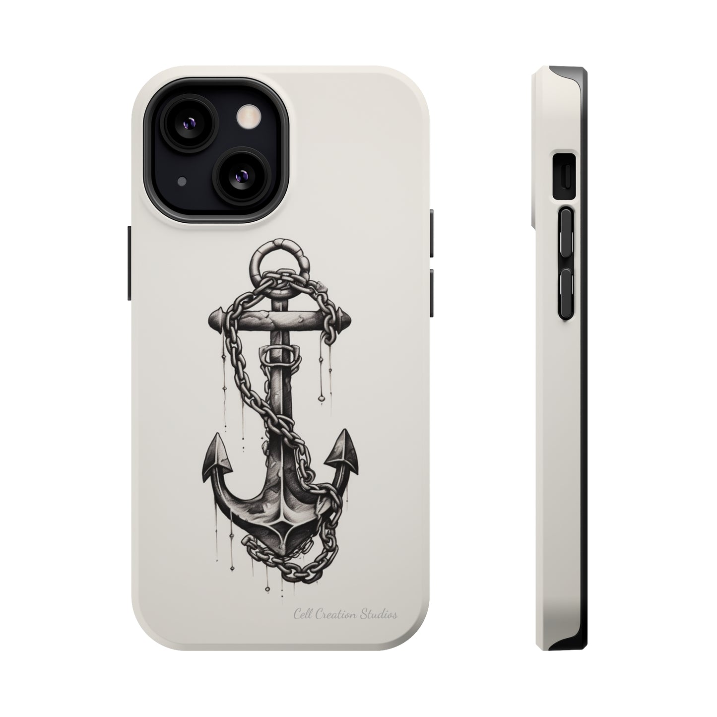 "Nautical Elegance Anchor" -MagSafe Tough iPhone Cases