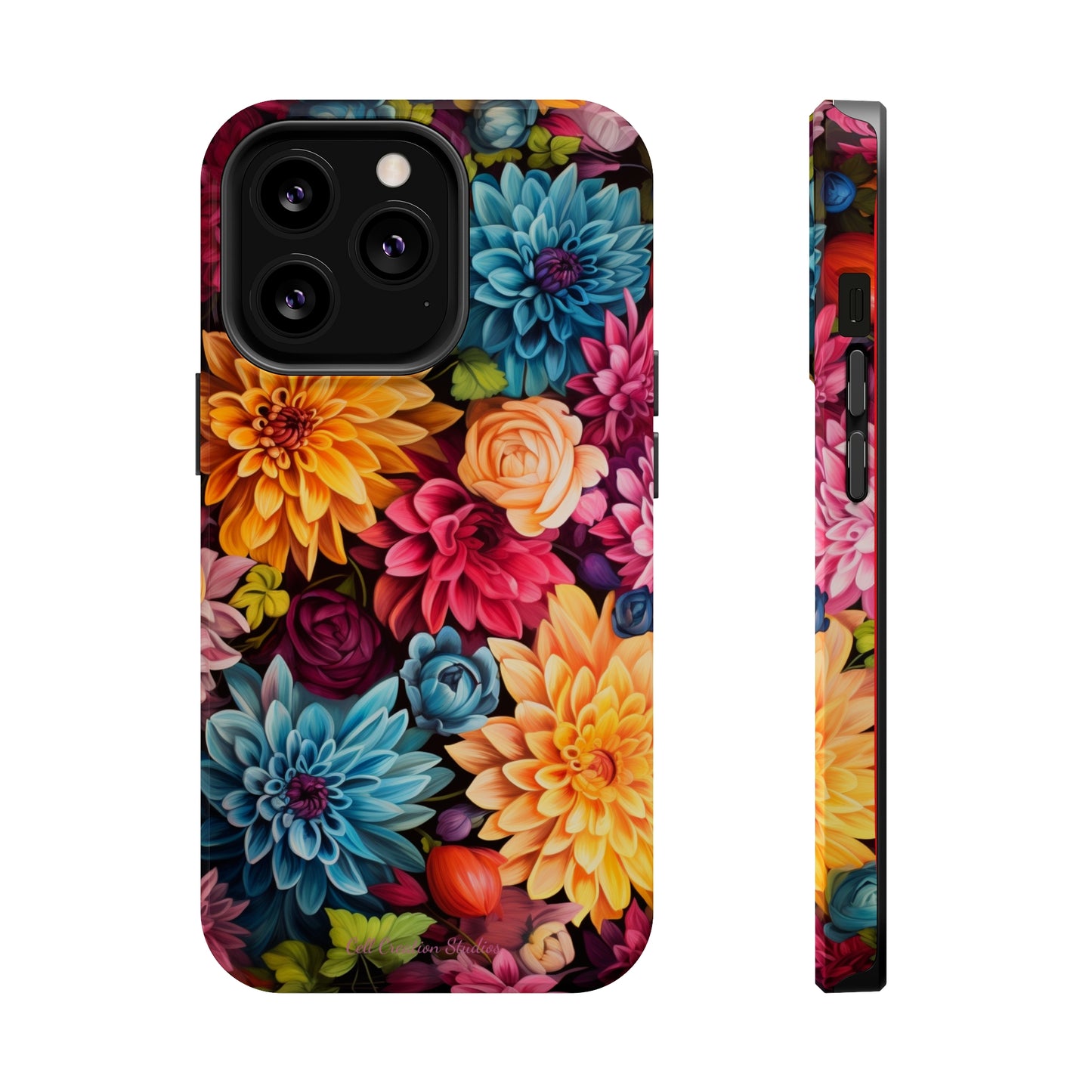 Introducing the "Floral Harmony" Cell Phone Case – Elevate Your Style with Nature's Grace -MagSafe Tough Cases