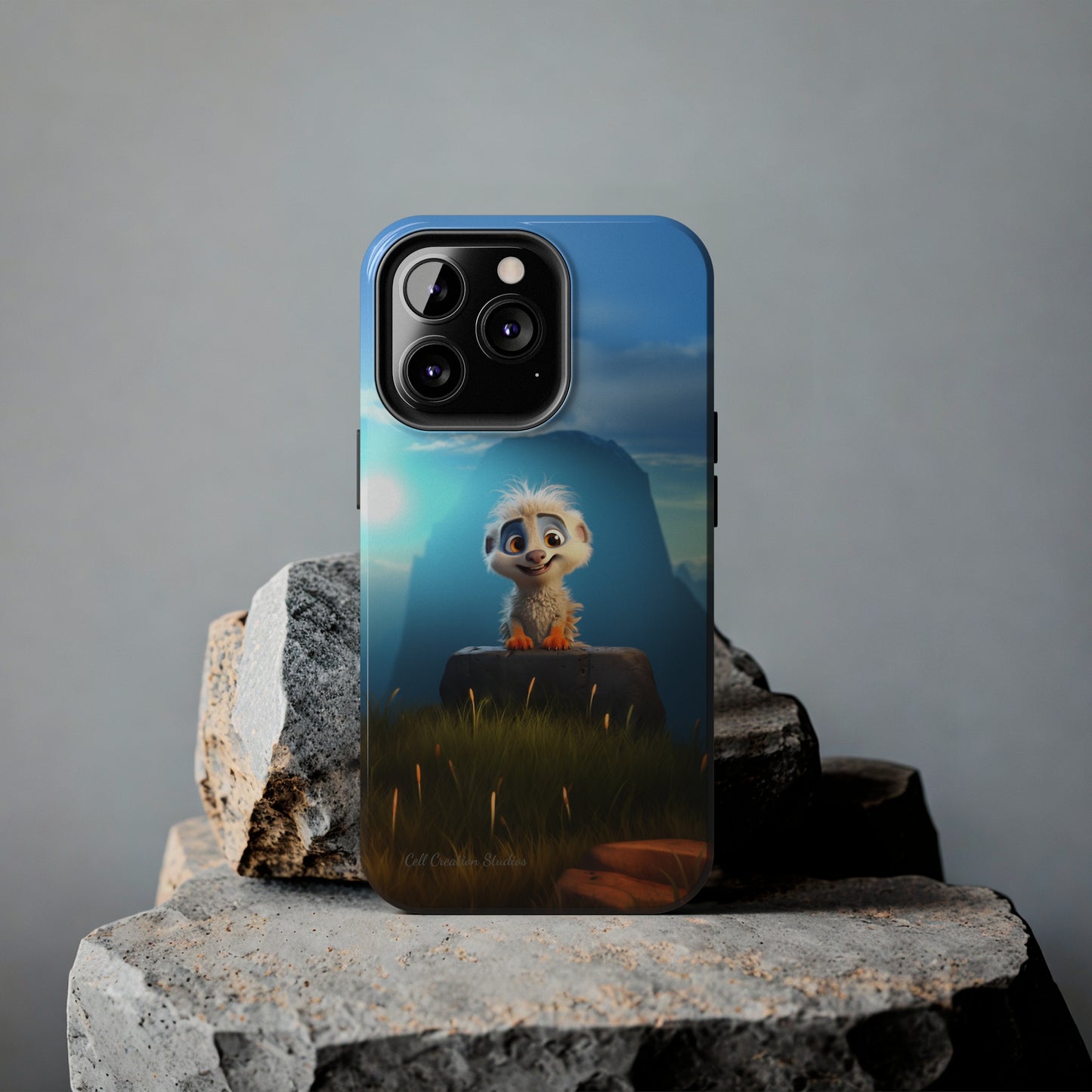 Introducing the "Mountain Explorer Buddy" Cell Phone Case – Embark on Adventures with an Animated Cute Animal -Tough Phone Cases