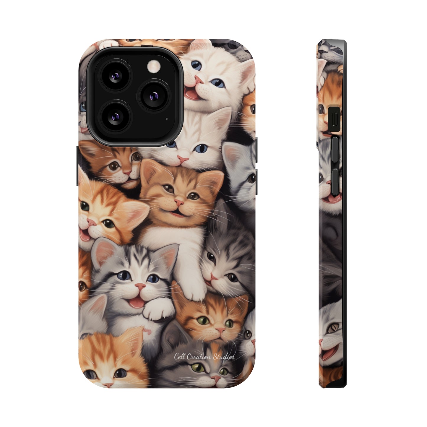 "Kitten Cuddle Haven" Phone Case -MagSafe Tough Cases