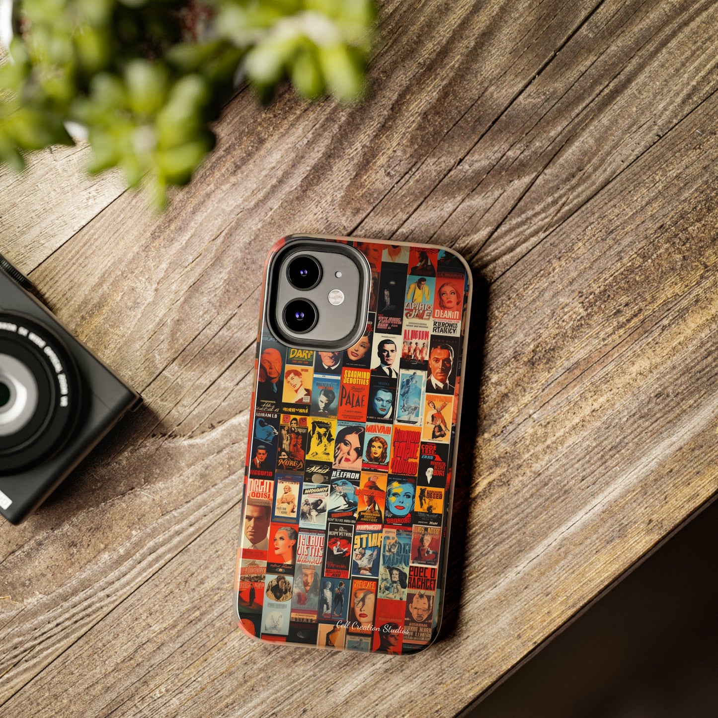 Introducing the "Vintage Movie Poster Collage" Cell Phone Case – Timeless Hollywood Charm -Tough Phone Cases