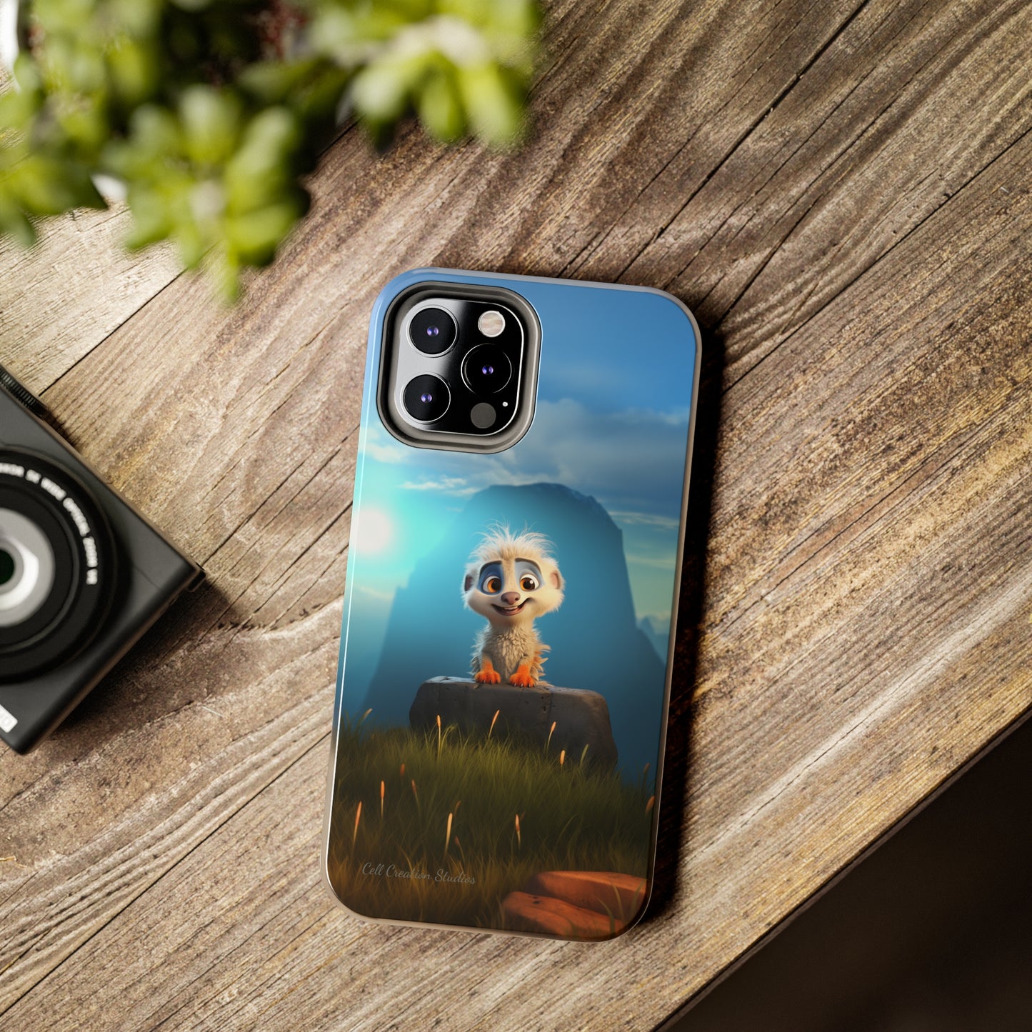 Introducing the "Mountain Explorer Buddy" Cell Phone Case – Embark on Adventures with an Animated Cute Animal -Tough Phone Cases