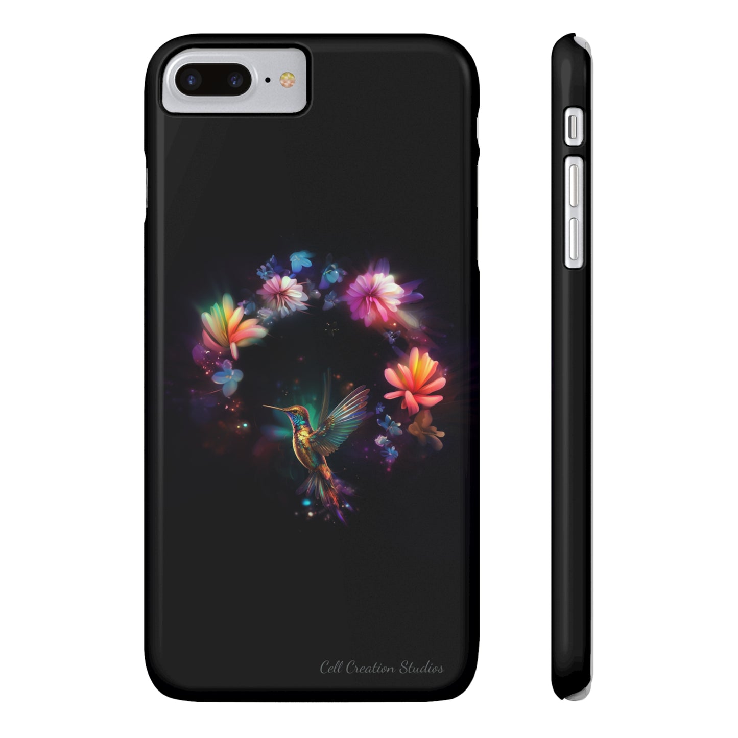 Introducing the "Floral Harmony Hummingbird" Cell Phone Case – Where Elegance Meets Nature -Slim Phone Cases