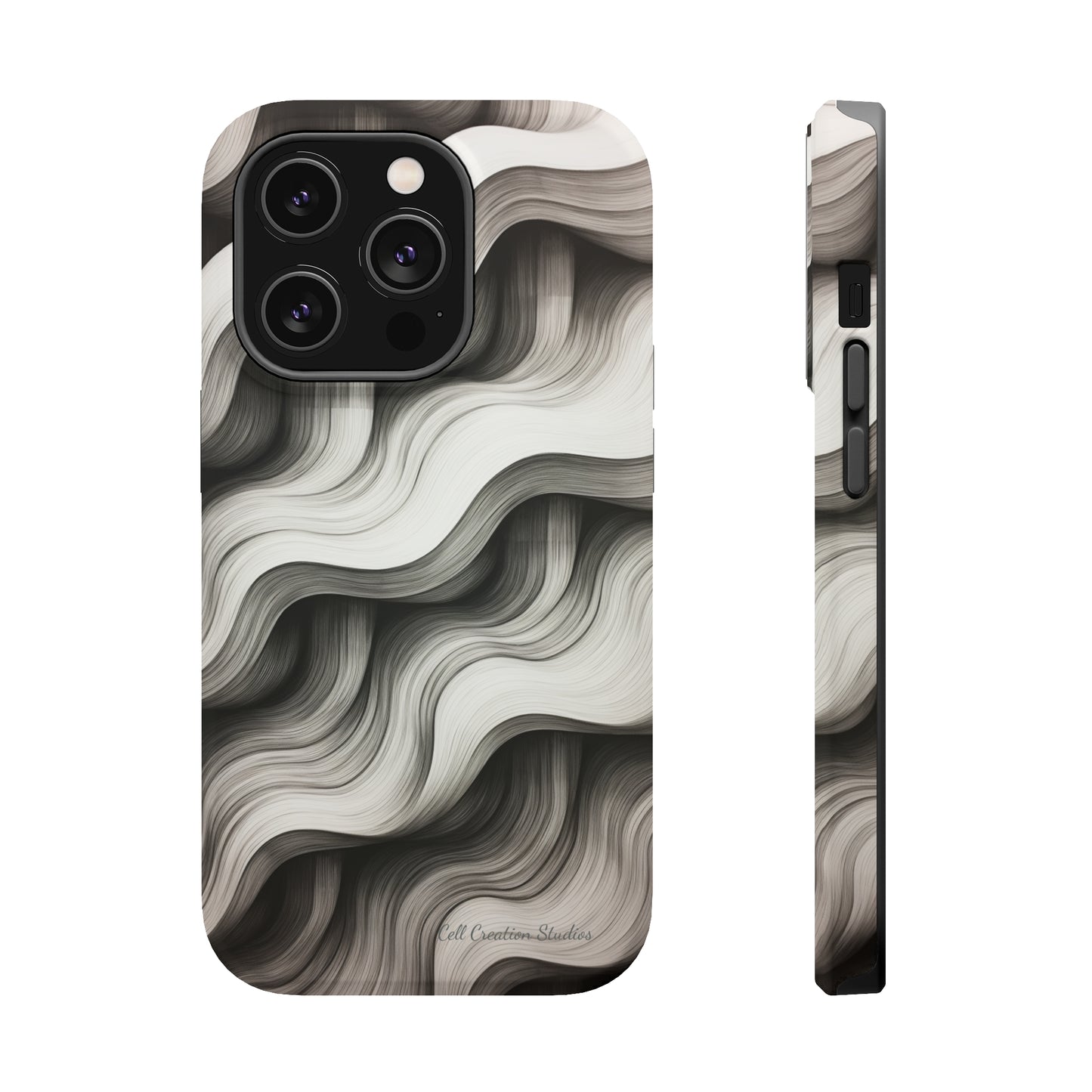 The "Geometric Waves" Cell Phone Case -MagSafe Tough Cases