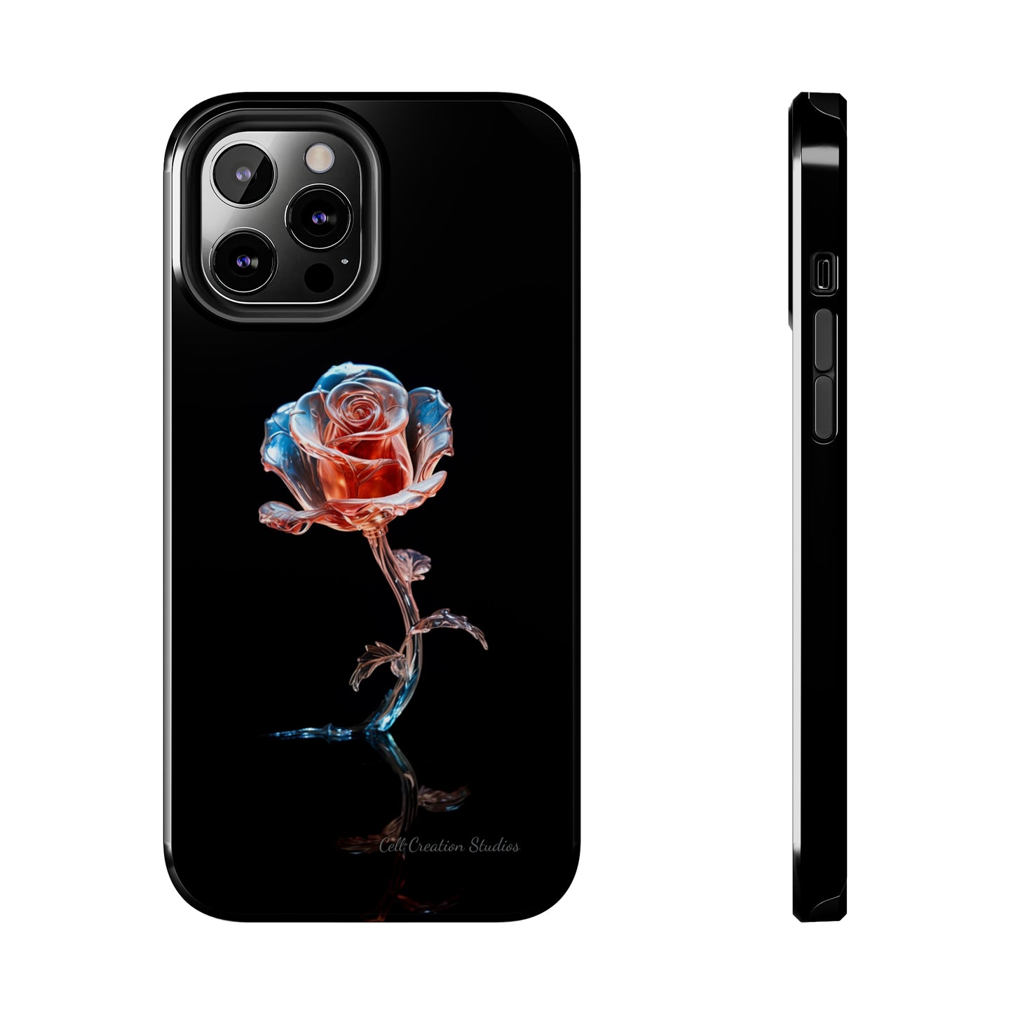 The "Glass Rose Elegance" Phone Case -Tough Phone Cases