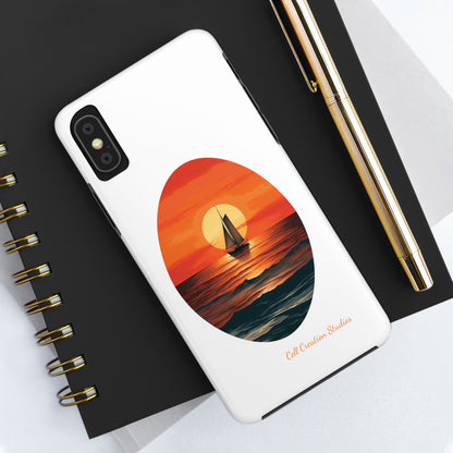 "Sailboat Sunset Serenity" -Tough iPhone Cases