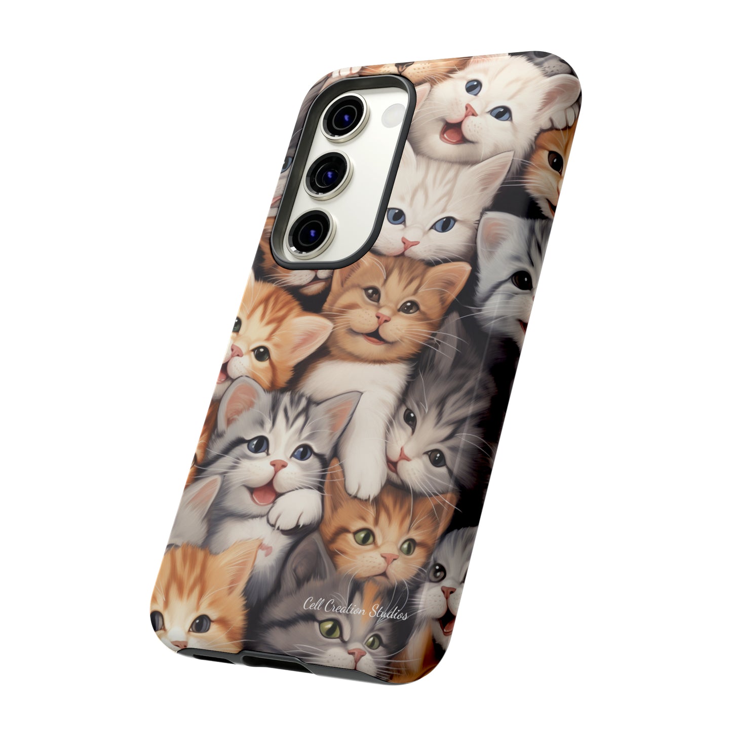 "Kitten Cuddle Haven" Phone Case -Tough Cases