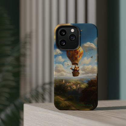 Introducing the "Winnie-The-Pooh's Balloon Adventure" Cell Phone Case – Soar to New Heights in Style -MagSafe Tough Cases