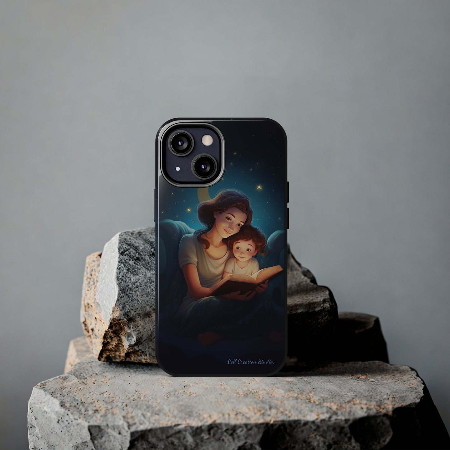 Introducing the "Bedtime Story Bliss" Cell Phone Case – Cherish Heartwarming Moments with Every Glance -Tough Phone Cases