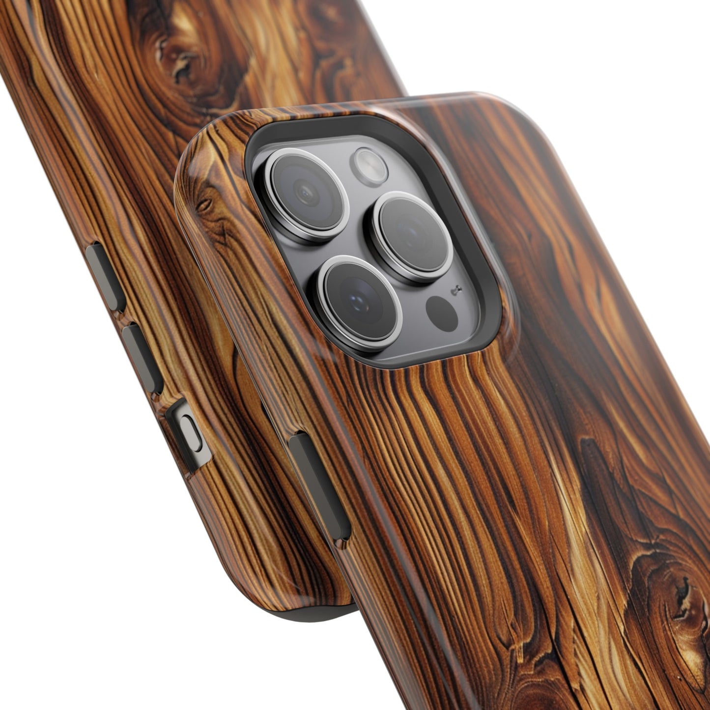 "Wood Grain Elegance" -MagSafe Tough iPhone Cases