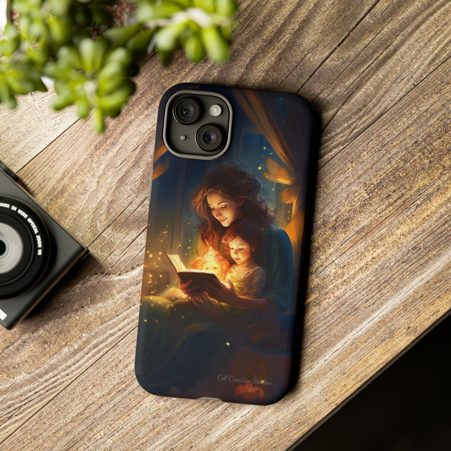 Introducing the "Bedtime Story Bliss" Cell Phone Case – Cherish Heartwarming Moments with Every Glance -Tough Cases