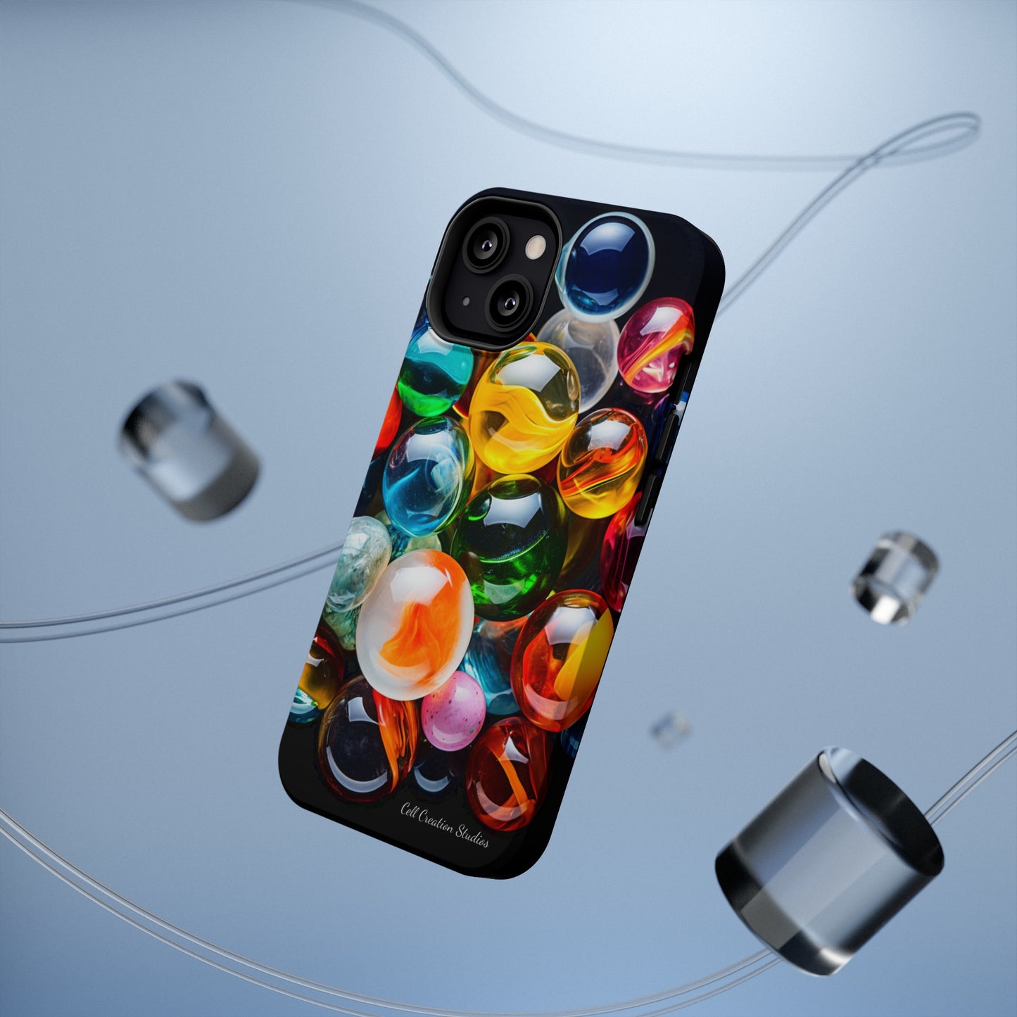 Introducing the "Vibrant Marbles Mosaic" Cell Phone Case – Carry a Kaleidoscope of Colors! -MagSafe Tough Cases