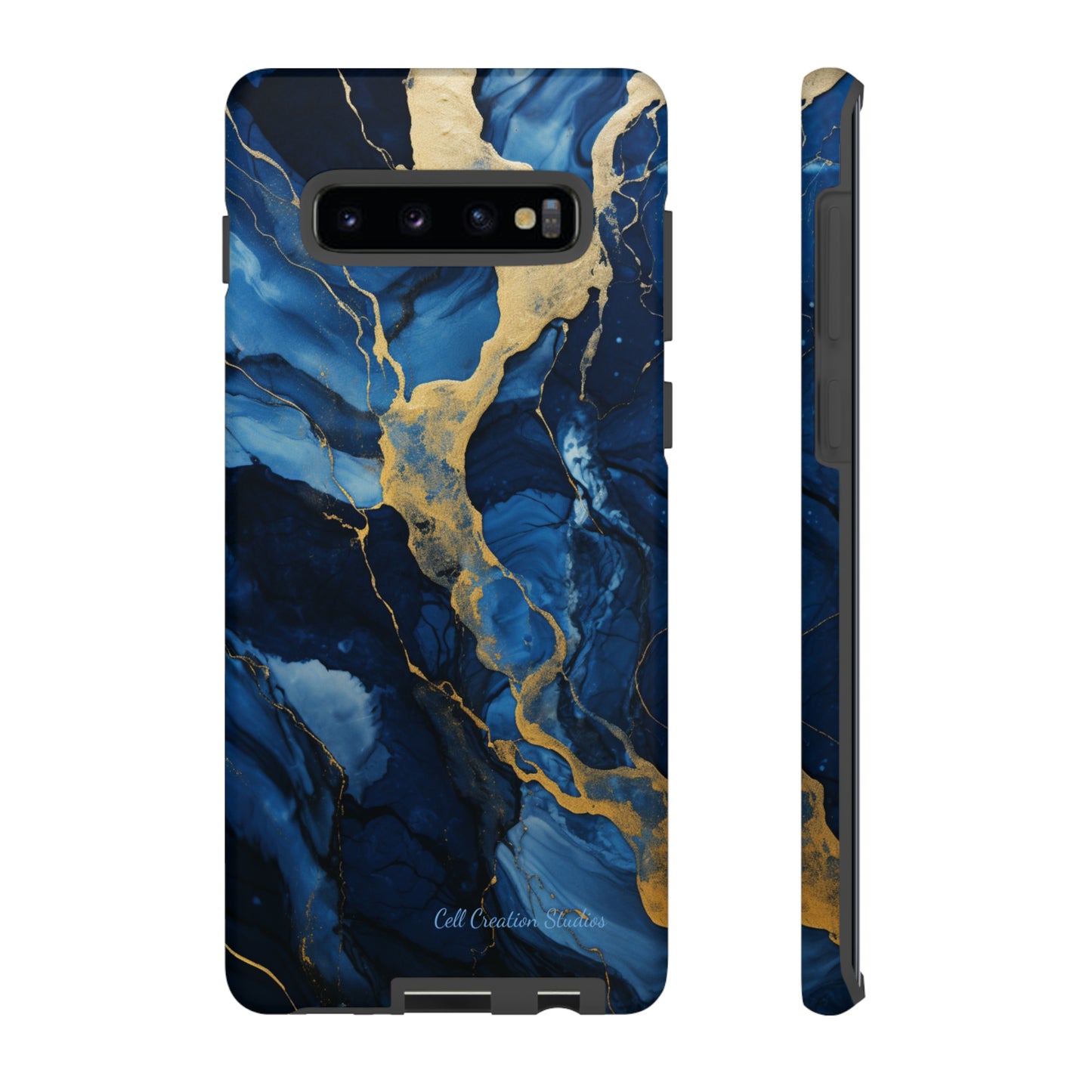 "Azure Elegance Marble" -Tough Samsung Cases