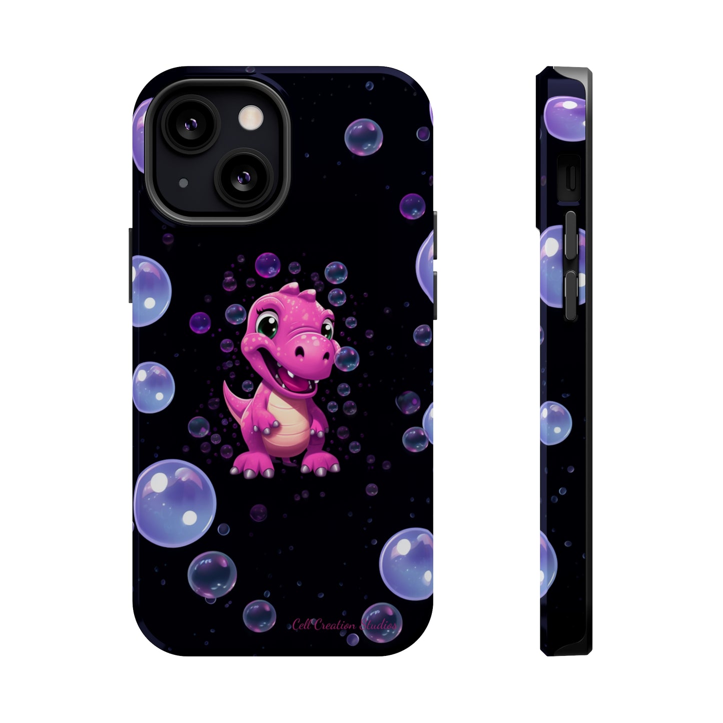 "Dino Glam" Glitter Dinosaur Phone Case -MagSafe Tough Cases