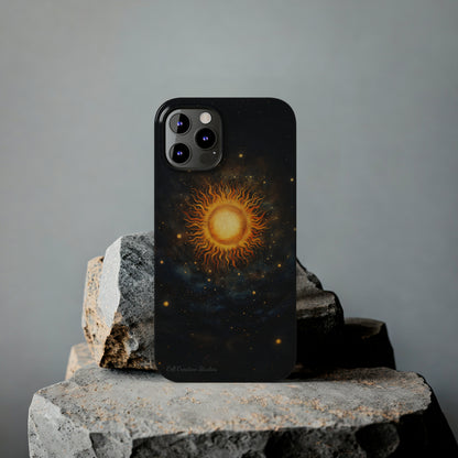 Introducing the "Celestial Sun and Stars" Cell Phone Case – Carry the Cosmos with You -Slim Phone Cases