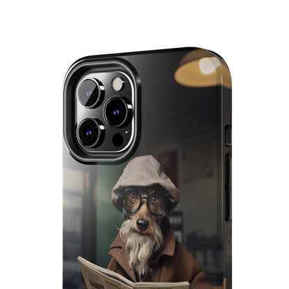 Introducing the "Canine Scholar" Cell Phone Case – Where Canine Meets Wisdom. -Tough Phone Cases